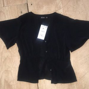 Black Button up blouse